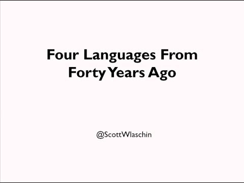 Four Languages from Forty Years Ago - Scott Wlaschin