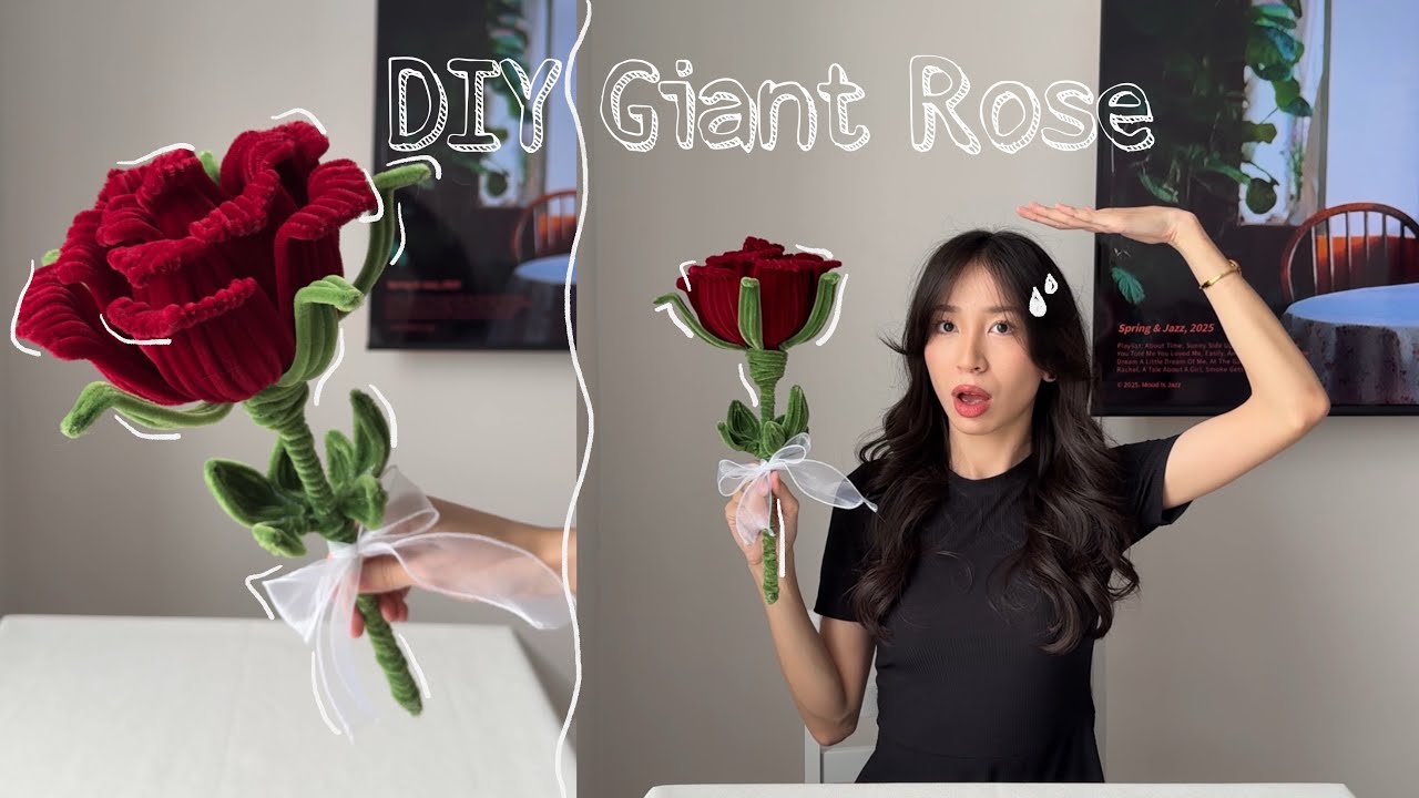 How to Make a GIANT Pipe Cleaner Rose – Step-by-Step Tutorial