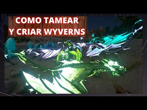 Ark - ¿Como Tamear y Criar Wyverns?  ¿Como Conseguir su Kibble? ( Crystal Wyverns ) - Crystal Isles