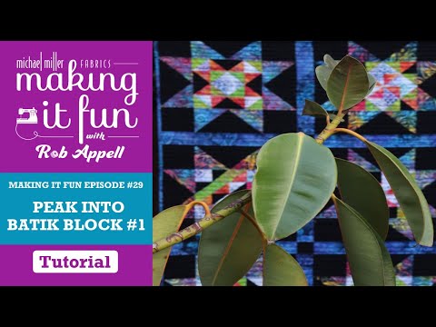 Peek into Batik Block #1 - Michael Miller Fabrics' Making it Fun #29