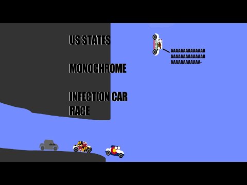 US States Monochrome Infection Car Race | Country Cars | Algodoo