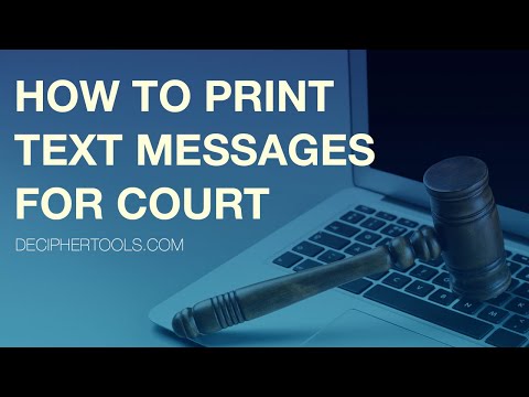 How to Print Text Messages for Court from iPhone