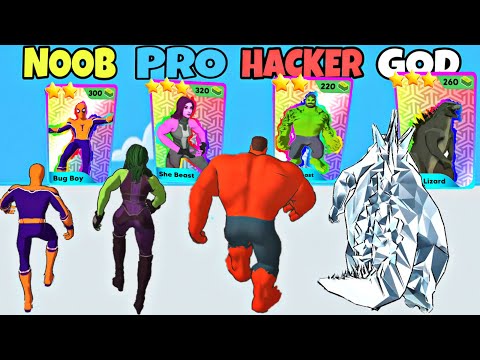 NOOB vs PRO vs HACKER vs GOD in Monster Draft (Unlocked Spider-Man)