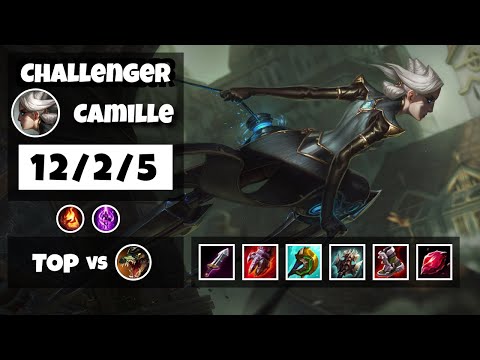 Camille vs Renekton Top 11.13 Challenger S11 Gameplay (12/2/5) - NA