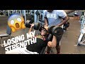 Working out fatigued | I hit 2 PR's ! | 19 Year old BodyBuilder lifting with friends