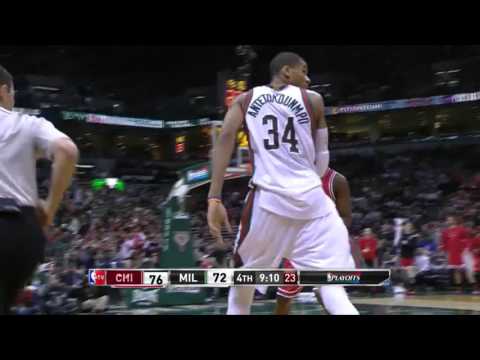 NBA, playoff 2015, Bulls vs. Bucks, Round 1, Game 3, Move 45, Tony Snell, 3 pointer