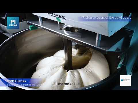 video 1, Petrin spirale automatique avec cuve fixe - 125Kg