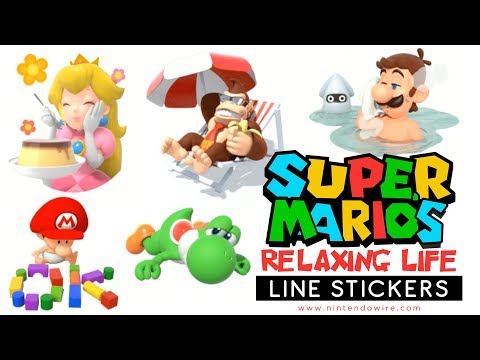 Super Mario's Relaxing Life | Line Sticker Showcase