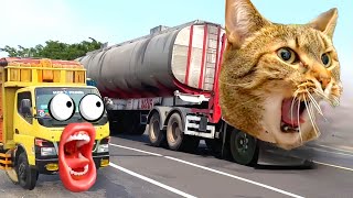 Download lagu Wow Bus Telolet Basuri Adik Truk Oleng Joget, Truk Kontainer Truk Molen Mirip Frank Tayo Transformer mp3