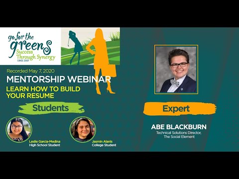 Go for the Greens Weekly Mentorship Seminar - May 7, 2020