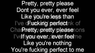 P!NK - Fuckin&#39; Perfect Lyrics On Screen