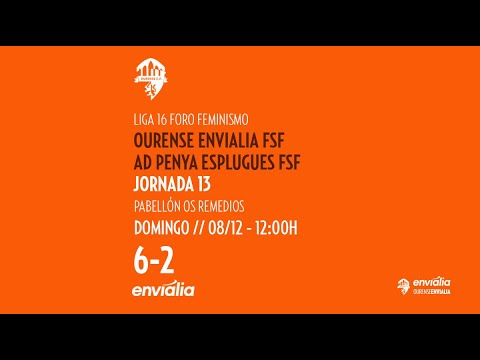 J.13 // 1ª DIV. // OS REMEDIOS // 08/12 // OURENSE ENVIALIA FSF - AD PENYA ESPLUGUES FSF (6-2)