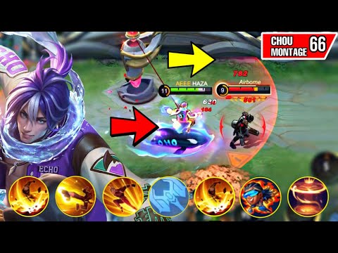 CHOU MONTAGE FREESTYLE 66 Outplay / Highlights / immune / Damage / HAZA Gaming | Mobile Legends