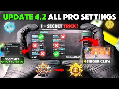 PUBG Mobile 4.2 Update: Zero Recoil Sensitivity & Best Settings! 🎯 (4 Finger Claw) | New Update 4.2