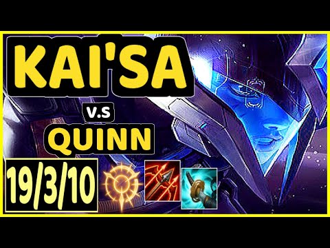 XDSMILEY (KAI'SA) vs QUINN - 19/3/10 KDA BOTTOM ADC GAMEPLAY - EUW Ranked GRANDMASTER