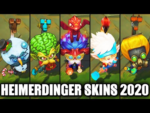 All Heimerdinger Skins Spotlight 2020 (League of Legends)