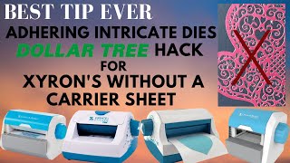Tip #4 - DOLLAR TREE HACK - Xyron WITHOUT Carrier Sheet - No MORE WEBS on Intricate Die Cuts L👀K