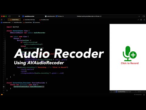 Audio Recoder | AVAudioRecoder | 1minSwiftUI
