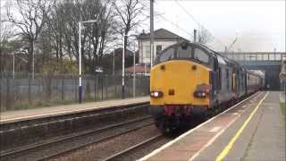 preview picture of video '37607 and 37218 passing Leyland. 06/04/15.'