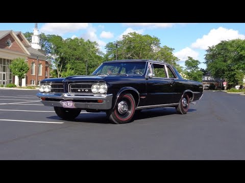 1964 Pontiac GTO Post Coupe in Blue & 389 Engine Sound & Ride on My Car Story with Lou Costabile