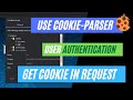 How To Get Cookie Value JWT Token Using Cookie Parser In Node ExpressJS MongoDB In Hindi 2020