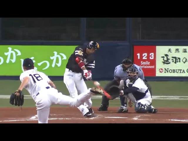 【7回表】ホークス・明石 代わったバファローズ・岸田を捉え勝ち越し!! 2015/8/20 Bs-H
