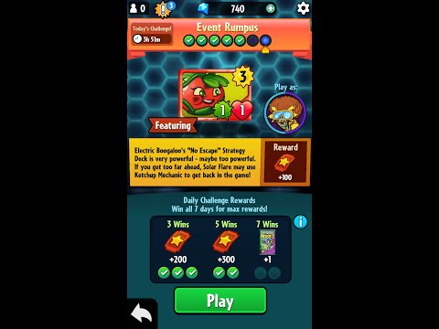 PvZ Heroes Daily Challenge - Event Rumpus 1/10/2019 - Electric Boogaloo - Featuring Ketchup Mechanic