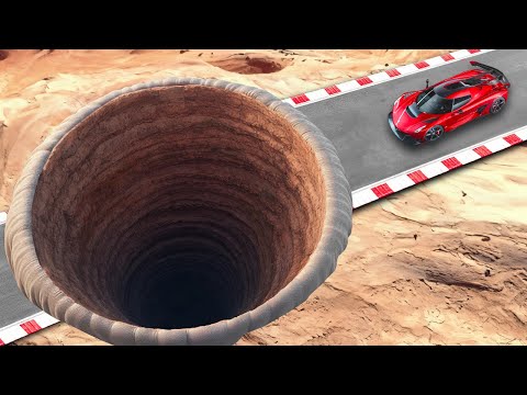 Testing CARS vs HUGE MONSTER POTHOLES in GTA 5!