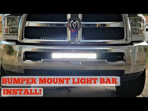 Bumper Mount LED Light Bar Install for (03-17) Ram 2500