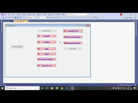 2 Visual C | Change Button Properties At Runtime | Hindi