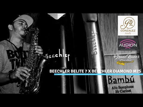 Beechler Beechler B11-7 White Diamond Medium Bore Alto M7s 2023 - Black & White image 3