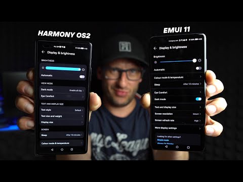HarmonyOS 2 vs EMUI 11: Dark Mode comparison