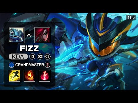 Fizz Mid vs Katarina - EUW Grandmaster Patch 11.5