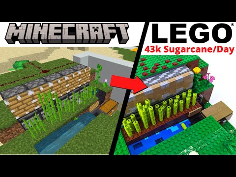 Insane! 100% Working LEGO Minecraft Sugarcane Farm Build!