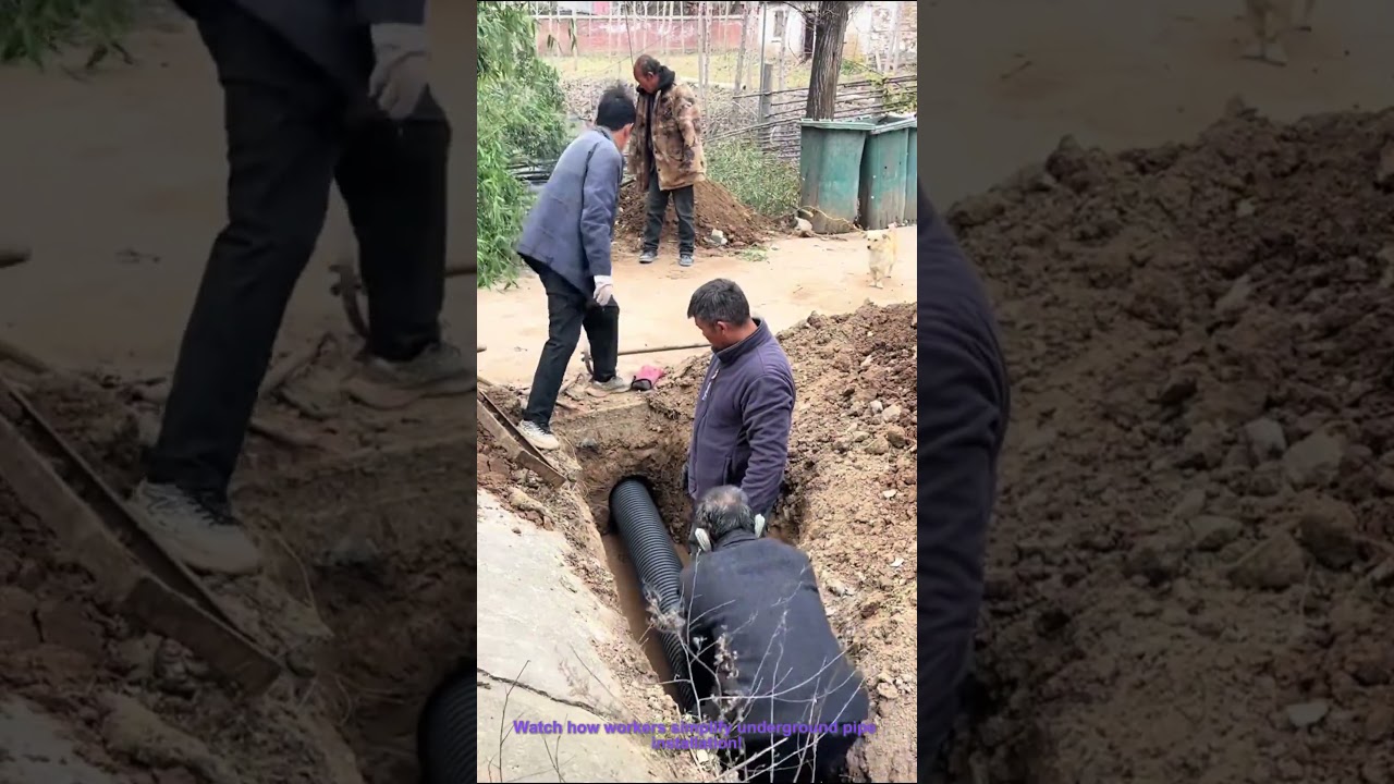 Pipe Installation Hack: Easy Underground Pipe Laying for Construction