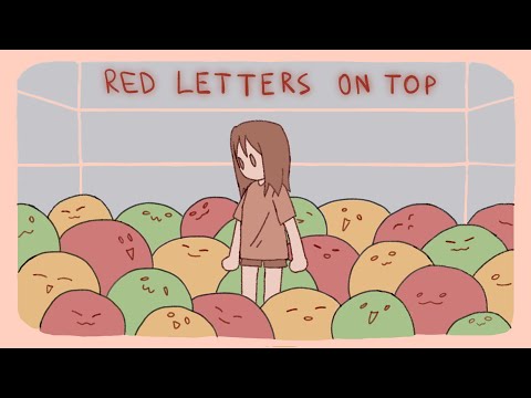 Red Letters on Top