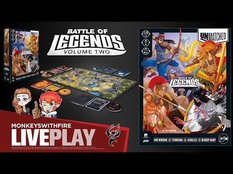 UNMATCHED: BATTLE OF LEGENDS, VOL.2 - RESTORATION GAMES/MONDO GAMES | BOARD GAME LIVE PLAY |