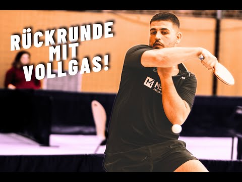 Aufschlag in die Rückrunde.  3. Bundesliga |  Ali Gözübüyük vs. Dragos Olteanu und Manuel Prohaska