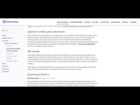 Control Plane-Node Communication on Kubernetes