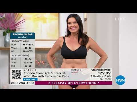 Rhonda Shear 2pack Butterknit Wrap Bra with Removable Pa...