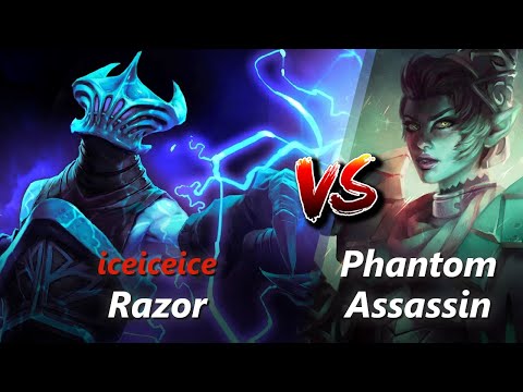 iceiceice offlane Razor vs Phantom Assassin/Silencer | First 10 minutes