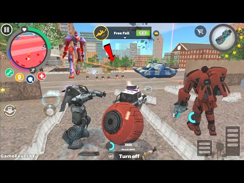 Rope Hero: Vice Town - (Transformer Ball Fight Red Car Robot)Robot Car vs Ball - Android Gameplay HD