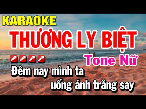 Thương Biệt Ly Karaoke Tone Nữ ( Rumba Nhạc Trẻ ) Nhạc hoa lời việt