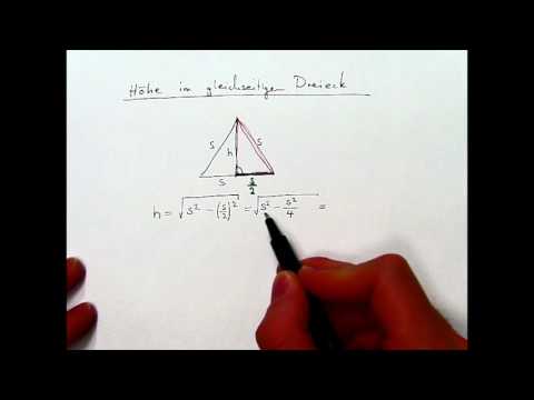 Höhe im gleichseitigen Dreieck