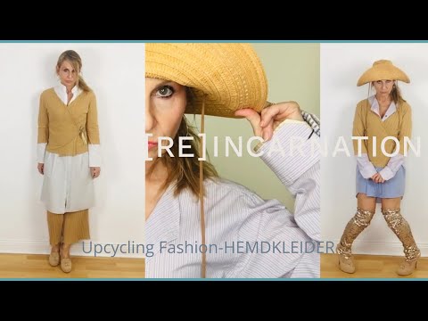 Upcycling Fashion- HEMDKLEIDER von [RE]INCARNATION, aus abgelegten Herrenhemden.