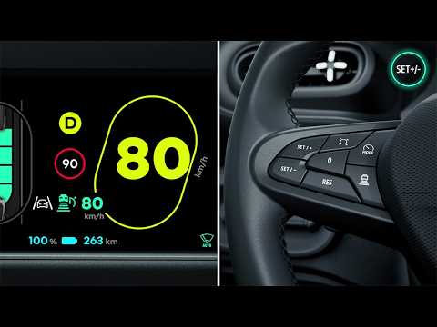 Renault Twingo E-Tech elétrico - vídeo tutorial - o regulador de velocidade adaptativo