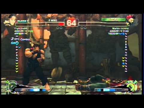GR| Breno f1ght3rs (Ryu) vs Markin Uchiha (Akuma) Casuais 6 lutas Xbox Live SSF4
