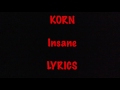 KoRn Insane Lyrics