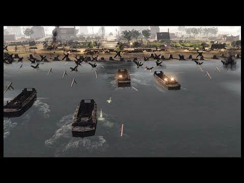 D-DAY LANDING ASSAULT ~ Omaha Beach Defenses - Men of War: Faces of War Mod