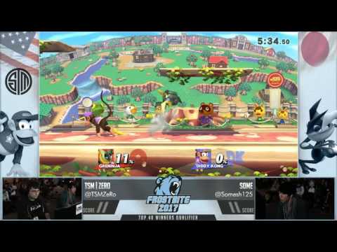 Frostbite 2017 TOP 48 WINNERS QUALIFIER - TSM | ZeRo (Diddy Kong) vs Somé (Greninja)